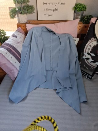 Chaqueta Zara efecto ante azul Talla S