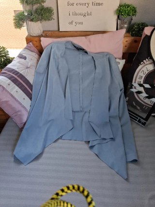 Chaqueta Zara efecto ante azul Talla S