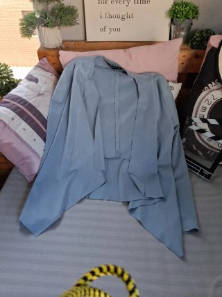 Chaqueta Zara efecto ante azul Talla S