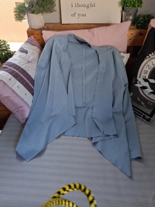 Chaqueta Zara efecto ante azul Talla S