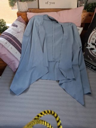 Chaqueta Zara efecto ante azul Talla S