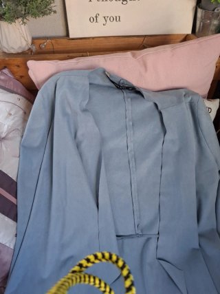 Chaqueta Zara efecto ante azul Talla S