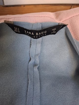 Chaqueta Zara efecto ante azul Talla S