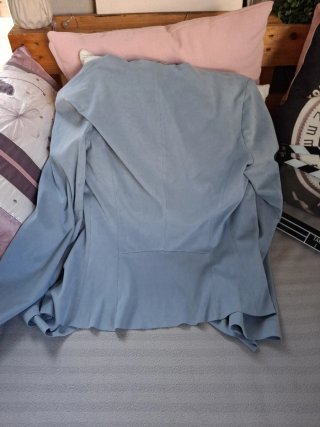 Chaqueta Zara efecto ante azul Talla S