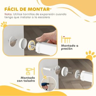 Barrera Seguridad PawHut Perros/Niños de 74-147cm