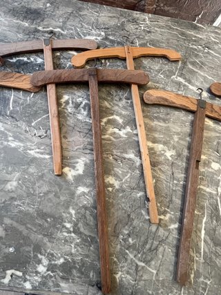 9 Grucce Legno Antiche XX Secolo