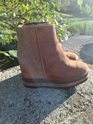 Botines Alpe plataforma marrones talla 37