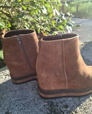 Botines Alpe plataforma marrones talla 37