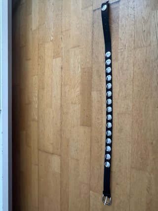 Pack 2 Cinturones Negros Tachuelas Plata