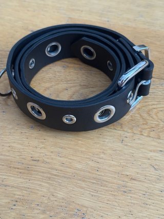 Pack 2 Cinturones Negros Tachuelas Plata