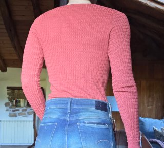 Mango Jersey Manga Larga Ladrillo