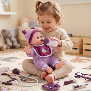 HERSITY Muñeca bebé interactiva con accesorios