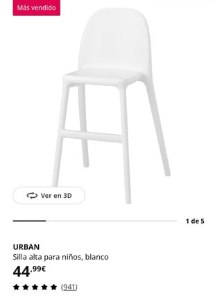 Silla alta infantil URBAN verde
