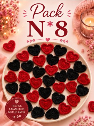 Pack 20 corazónes algodón