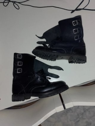 Bota táctica militar tres hebillas