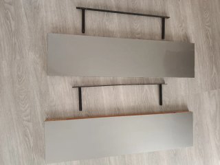 Baldas de pared grises (2 unidades)