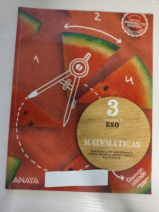 Matemáticas 3 ESO - 3 libros Anaya Operación Mundo