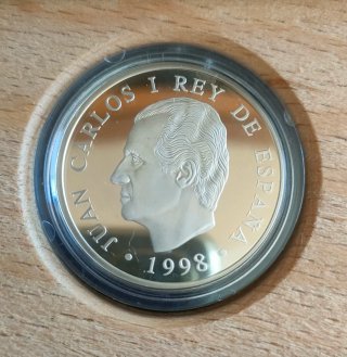 Moneda 1000 pesetas plata Expo Lisboa 1998