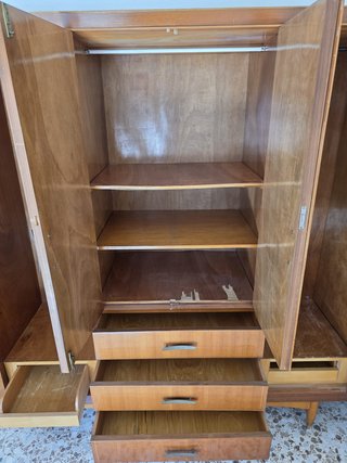 Armario vintage madera 4 puertas