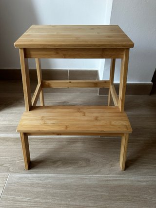 Taburete con escalón
