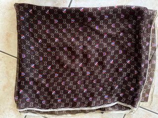 Foulard marrone e rosa