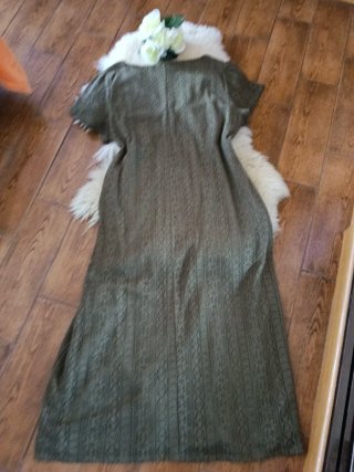 Vestido largo Cortefiel verde oliva