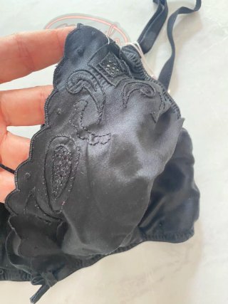Reggiseno nero in pura seta tg 2 Amelie