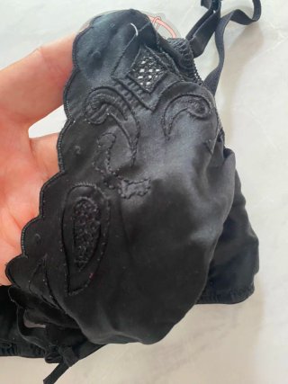 Reggiseno nero in pura seta tg 2 Amelie