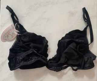 Reggiseno nero in pura seta tg 2 Amelie