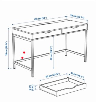 Mesa escritorio Alex blanca
