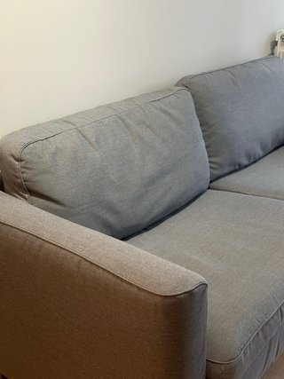 Sofá gris 3 plazas Ikea Pärup