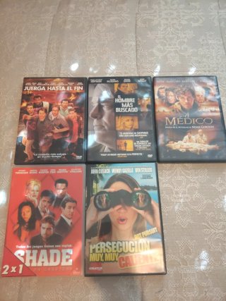 Lote 5 Películas DVD (Español/Inglés)