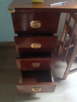 Escritorio estilo marinero madera y metal
