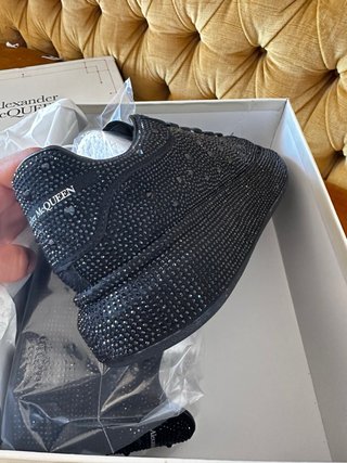 Scarpe Alexander McQueen nere glitterate 45