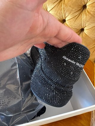 Scarpe Alexander McQueen nere glitterate 45