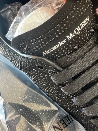 Scarpe Alexander McQueen nere glitterate 45