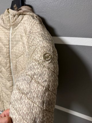 Piumino Michael Kors Monogram Beige