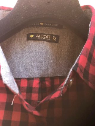 Camicia quadri rossa e nera ALCOTT