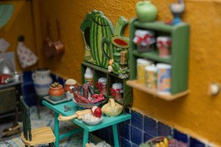 Casa de muñecas grande con luz