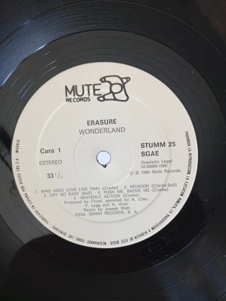 Vinilo LP Erasure Wonderland 1986 🇪🇦