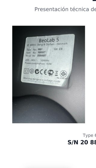 Pareja de altavoces Bang & Olufsen BeoLab 5 MK2