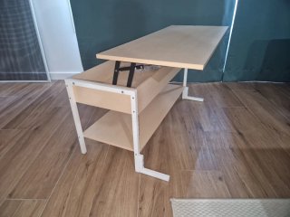 Mesa de centro elevable madera y metal
