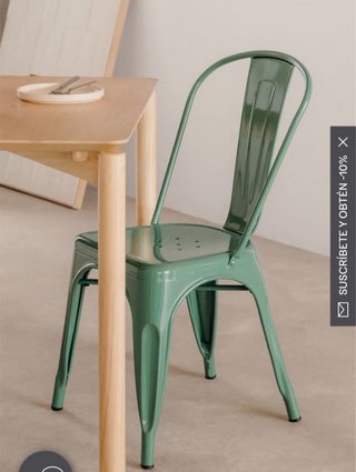 Silla estilo Tolix verde