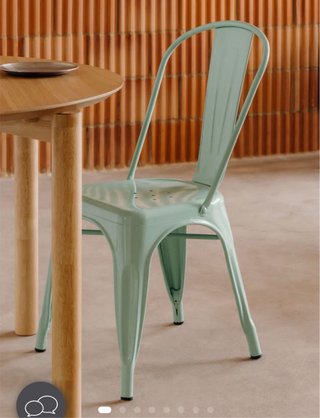Silla estilo Tolix verde