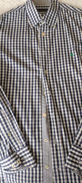 Camisa cuadros azules Purificación Gcia talla 3/M