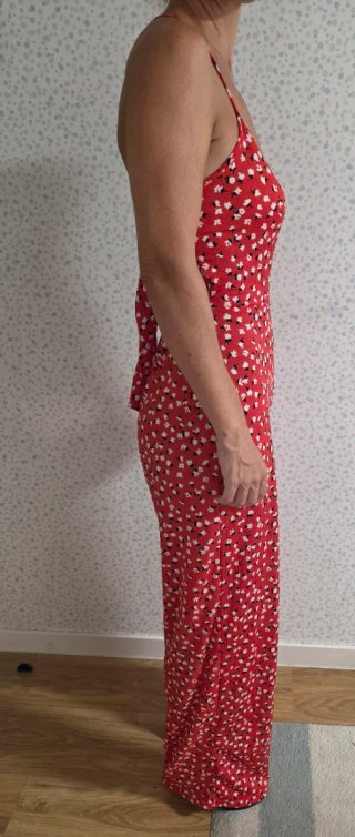 Mono floral rojo Zara Talla S