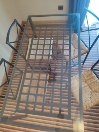 Mesa Comedor de Cristal y Forja de Ikea