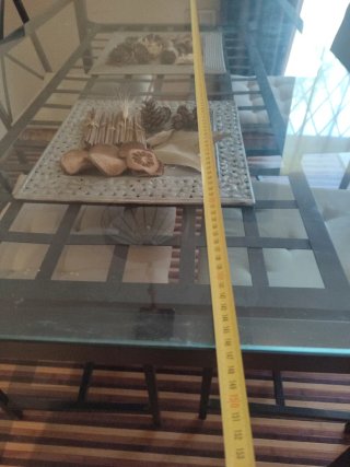 Mesa Comedor de Cristal y Forja de Ikea