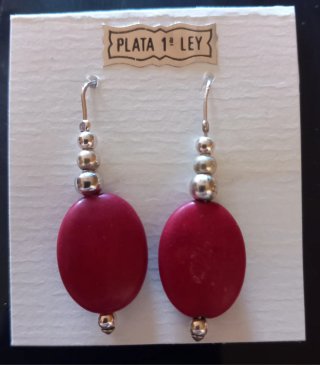 Pendientes Coral y Plata 1ª Ley