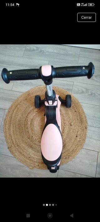 Patinete infantil rosa 3 ruedas